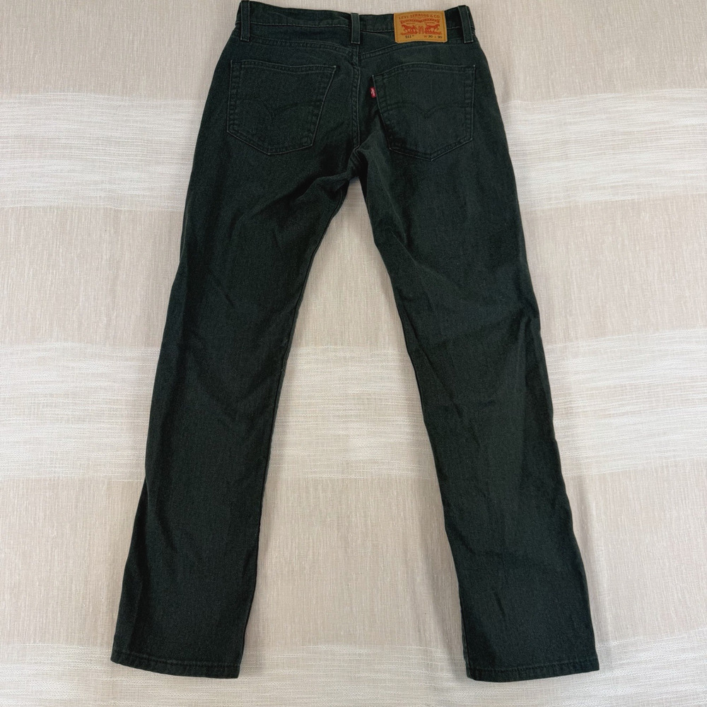 Levi's 511 Men's Slim Fit Straight Leg Sz 30x30‎ Jeans Stretch Green Denim
